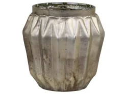 Chic Antique Teelichthalter Diamant Muster aus Glas