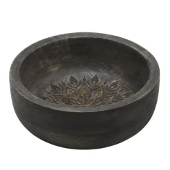 Chic Antique Tours Schüssel mit Schnitzereien M Schwarz