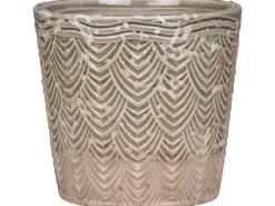 Chic Antique Valence Übertopf mit Blattmuster