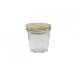 Chic Antique Vallet Aufbewahrungsglas mit Holzdeckel