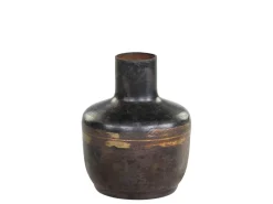 Chic Antique Vase aus Eisen, schwarz