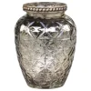 Chic Antique Vase mit Perlenkante und Schliff