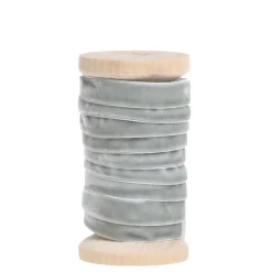 Chic Antique Velourband auf Holzspule, Dekoband