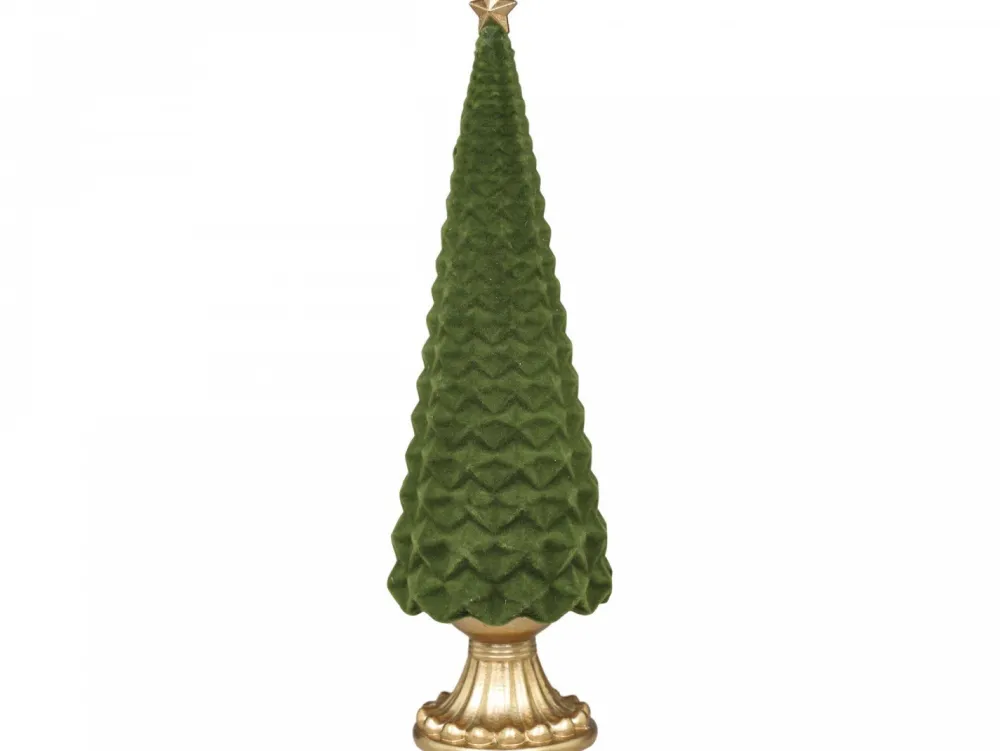 Chic Antique Velours Weihnachtsbaum auf Fuß