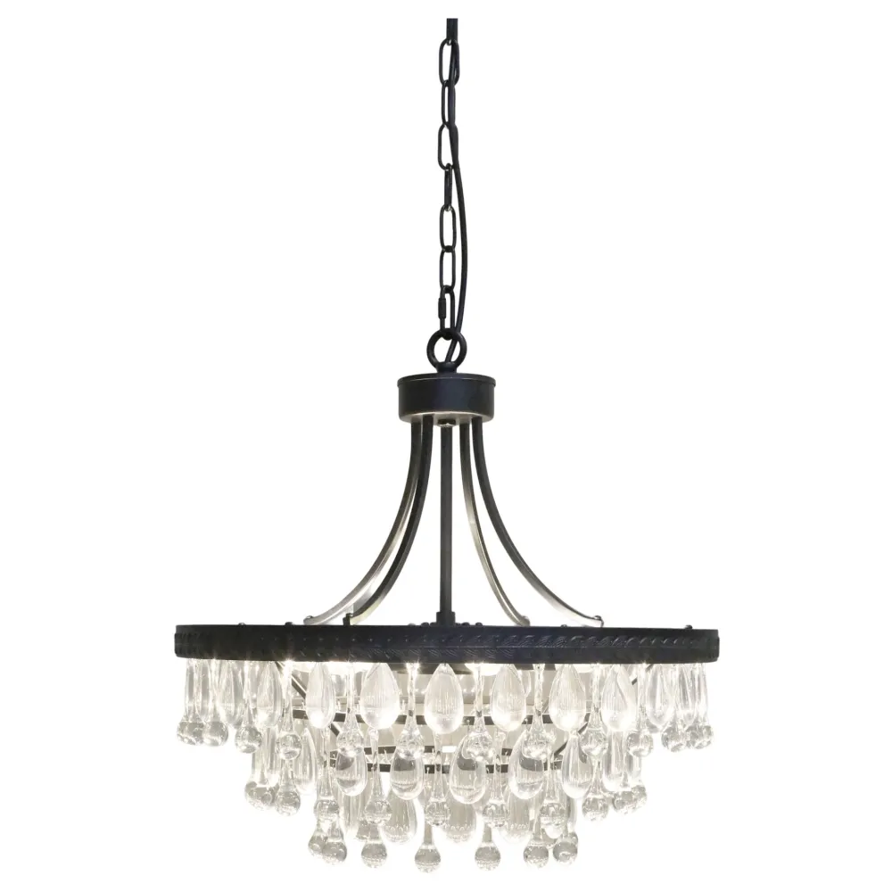 Chic Antique Versailles Kronleuchter mit tropfenformigen Glasprismen