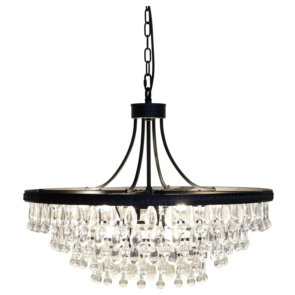 Chic Antique Versailles Kronleuchter mit tropfenformigen Glasprismen