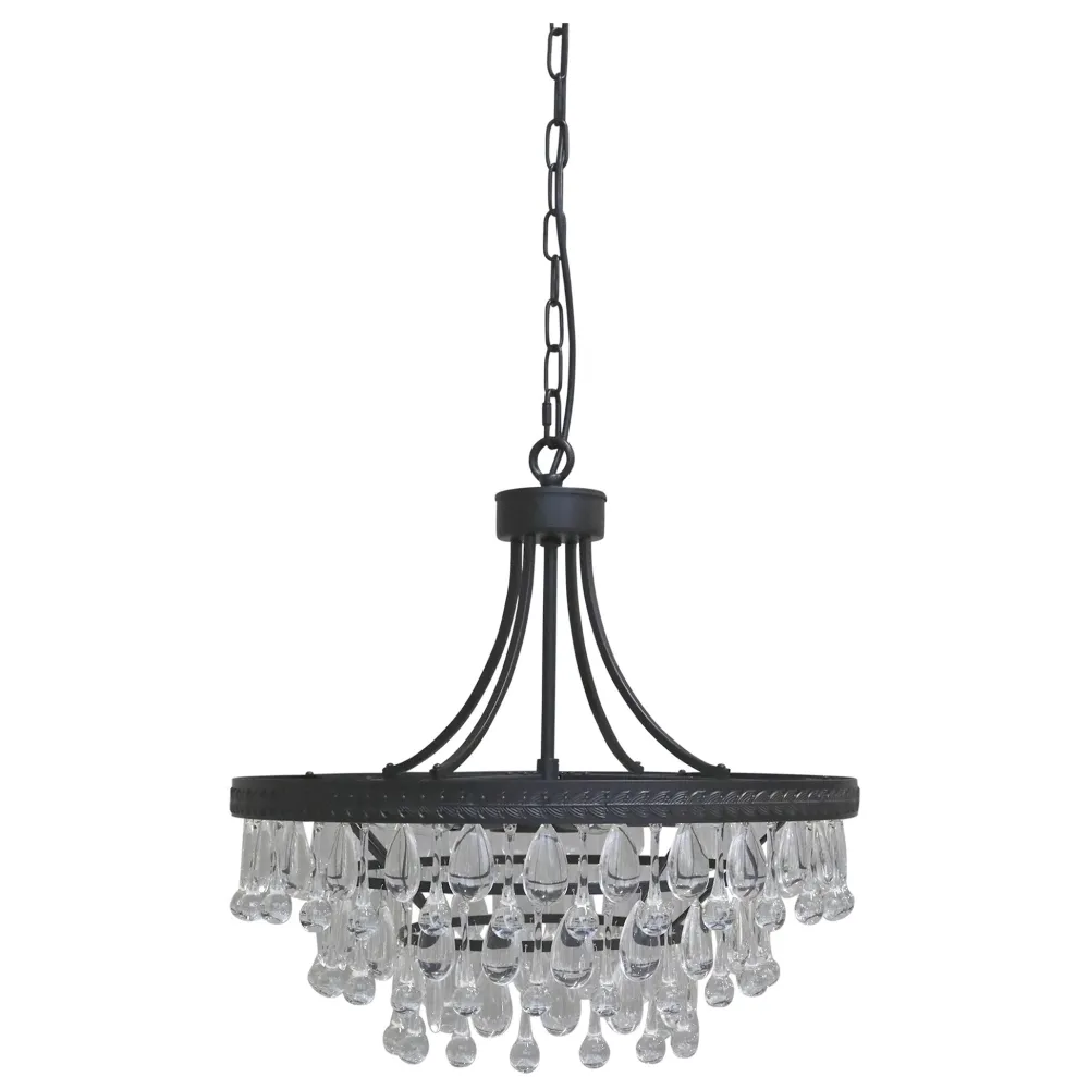 Chic Antique Versailles Kronleuchter mit tropfenformigen Glasprismen