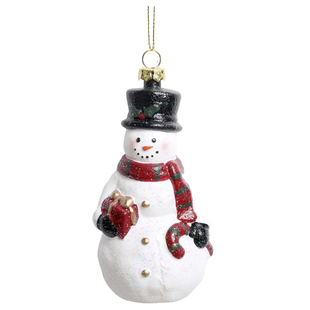 Chic Antique Vintage Schneemann Figur zum Aufhängen