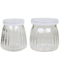 Chic Antique Vorratsgläser mit Rillen 2er