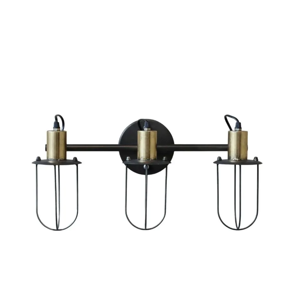 Chic Antique Wandlampe Factory mit drei Fassungen
