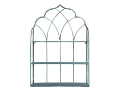 Chic Antique Wandregal aus Eisen mit 3 Ablagen