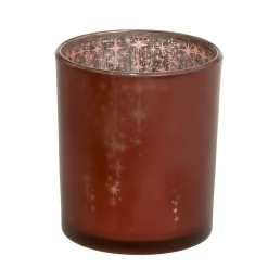 Chic Antique Weihnachtlicher Roter Teelichthalter mit Muster