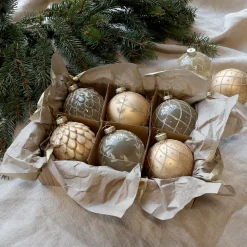 Chic Antique Weihnachtskugeln in einer Schachtel 6er-Set