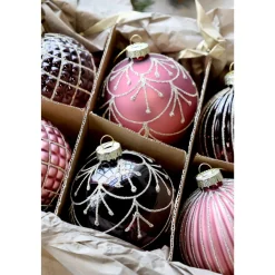 Chic Antique Weihnachtskugeln in einer Schachtel 6er-Set