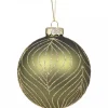 Chic Antique Weihnachtskugel Blatt mit Goldmuster