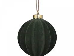 Chic Antique Weihnachtskugel Velours in Fächerstruktur