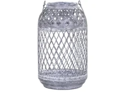 Chic Antique Zink Laterne mit Muster