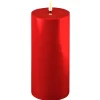 Deluxe Homeart LED Stumpenkerze Real Flame rot