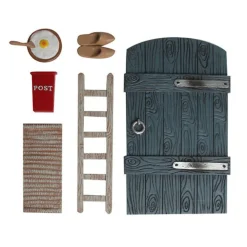 Det Gamle Apotek Wichteltür-Set 6-teilig dunkelblau, mit Leiter