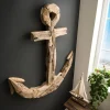Faktorei Deko Wand Objekt Anker handgefertigt Teakholz