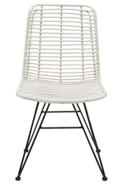 Faktorei Rattan-Stuhl mit Metall Gestell