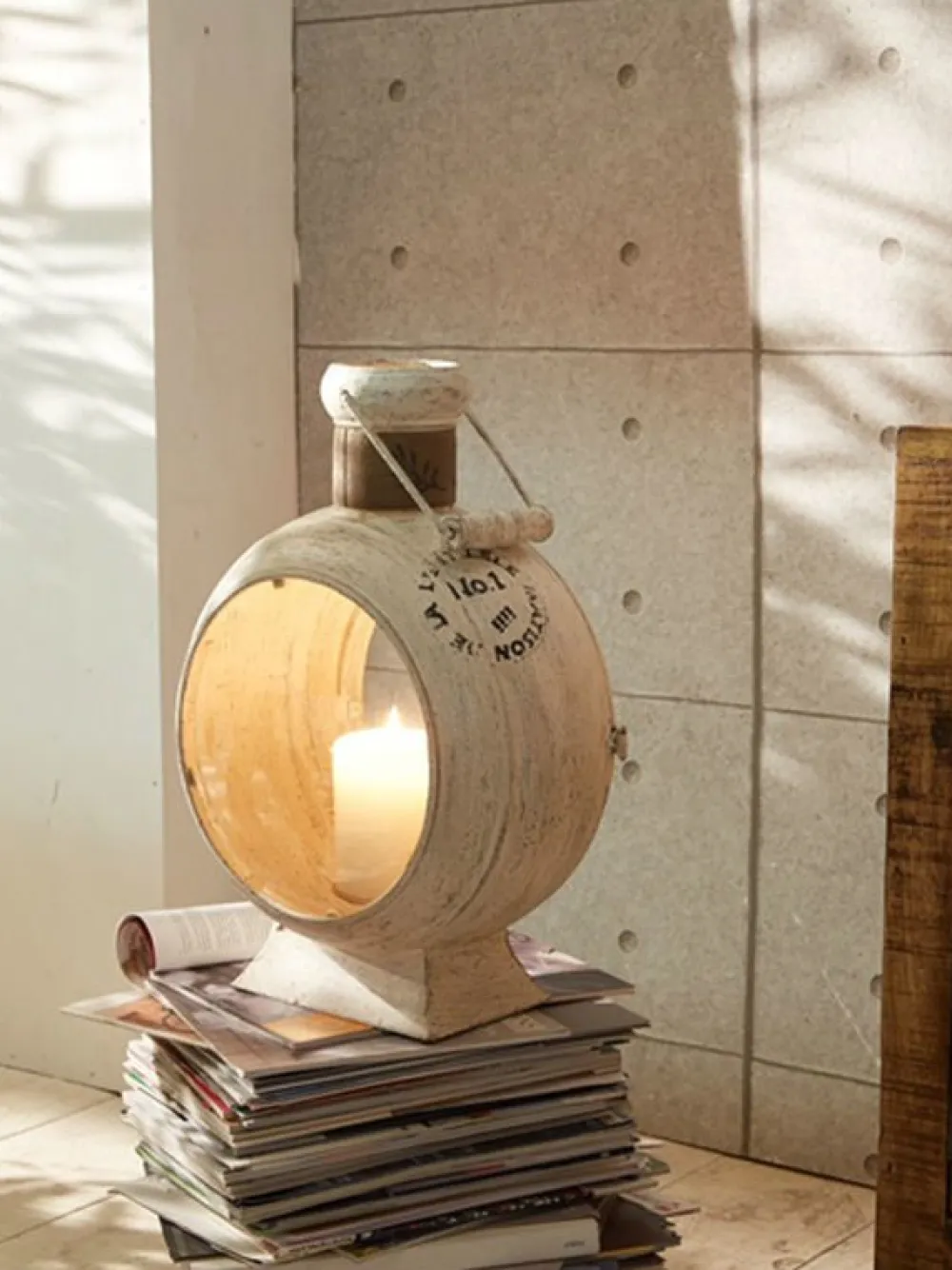 Faktorei Vintage Laterne Metall weiß