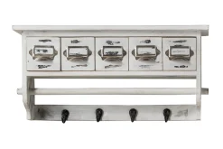 Faktorei Wandregal mit Handtuchhalter Vintage weiß