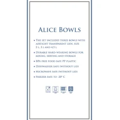 GreenGate Schüssel 3er Set Alice aus Kunststoff