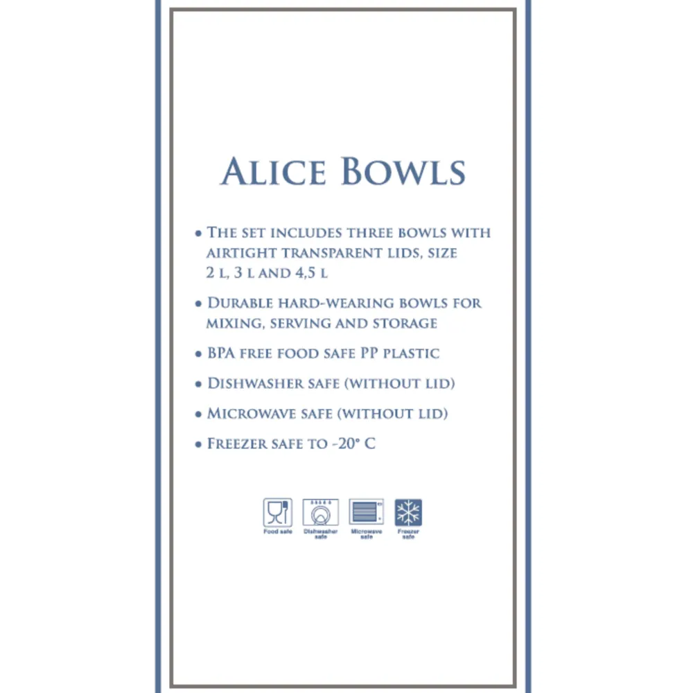 GreenGate Schüssel 3er Set Alice aus Kunststoff