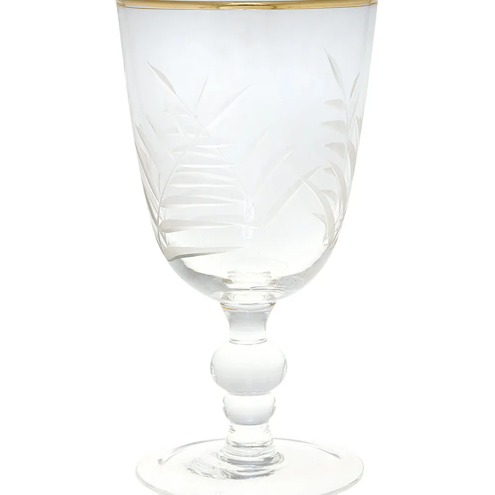 GreenGate Weinglas Cutting mit Goldrand