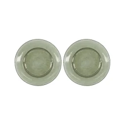 House Doctor Großer Teller aus Glas Rain 2er