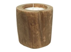 HSM Collection Baumstammkerze Teakholz