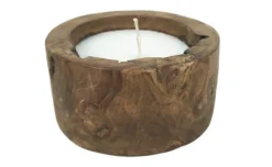 HSM Collection Baumstammkerze Teakholz