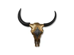 HSM Collection Büffelkopf Gold/Schwarz Metall