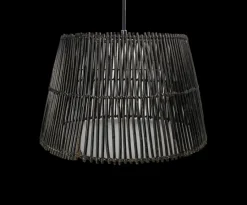 HSM Collection Pendelleuchte Rattan Black Wash