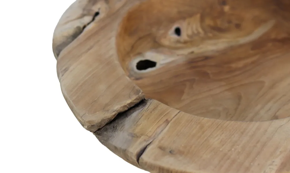 HSM Collection Teakholz Obstschale Bienenwachs behandelt