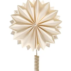 IB Laursen Baumspitze Stern weiß mit messingfarbenem Halter