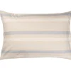 IB Laursen Baumwoll-Kissenbezug natur mit weißen und hellblauen Streifen