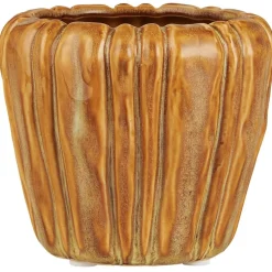 IB Laursen Blumentopf mit Rillen Keramik