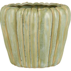 IB Laursen Blumentopf mit Rillen Keramik