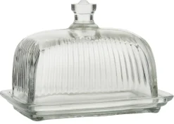 IB Laursen Butterbox aus Glas mit Rillen