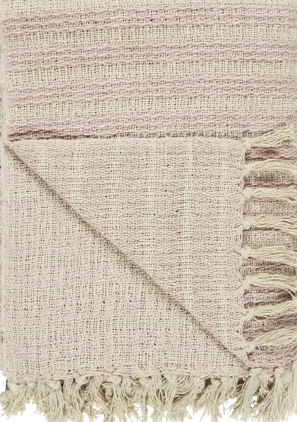 IB Laursen Decke mit Streifenmuster und Fransen