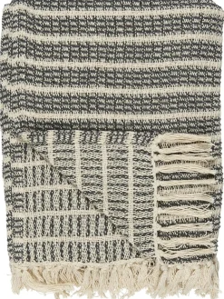 IB Laursen Decke mit Streifenmuster und Fransen