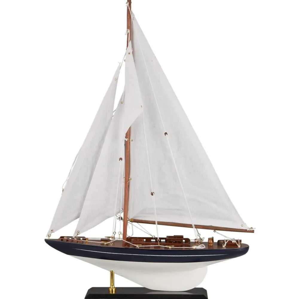 IB Laursen Deko Segelschiff mit leinenfarbigen Segeln