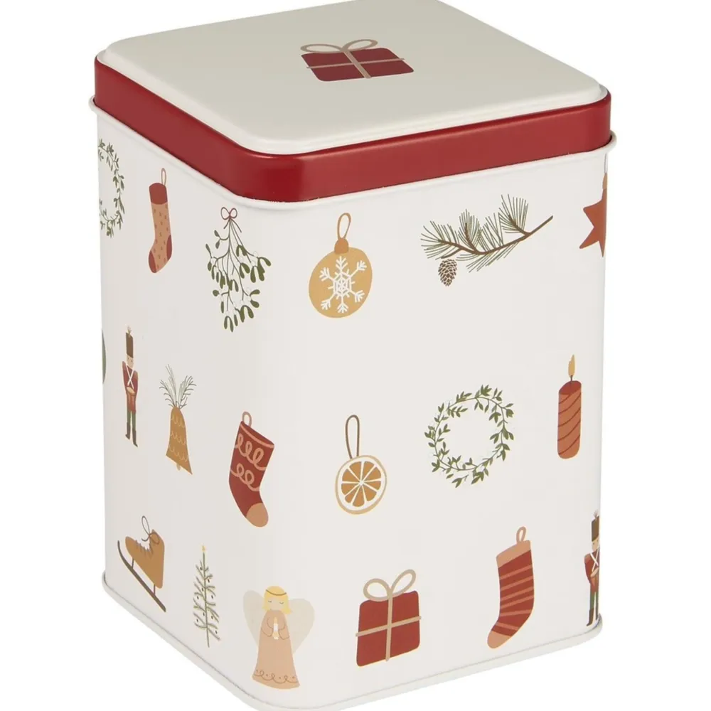 IB Laursen Dose mit Weihnachtsmotiven viereckig