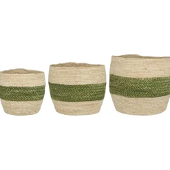 IB Laursen 3er Korbsatz mit farbigem Streifen