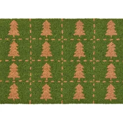 IB Laursen Fussmatte Türmatte grün mit Tannenbäumen