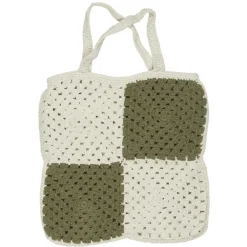 IB Laursen Gehäkelte Tasche mit Karomuster