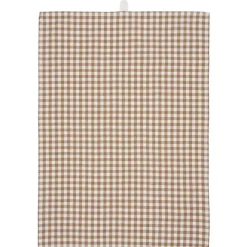 IB Laursen Geschirrtuch mit kleinen naturfarbigen Karos