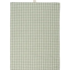 IB Laursen Geschirrtuch mit kleinen naturfarbigen Karos